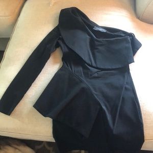 Black one shoulder Akira Dress